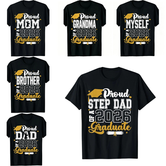 Class of 2026 Proud Mom T-Shirt – Vintage Senior 2026 Graduation Shirt