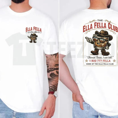 Retro Country Cowboy Graphic T-Shirt – Western Concert Vibe Tee, Ella Fella Club Whiskey Premium Apparel