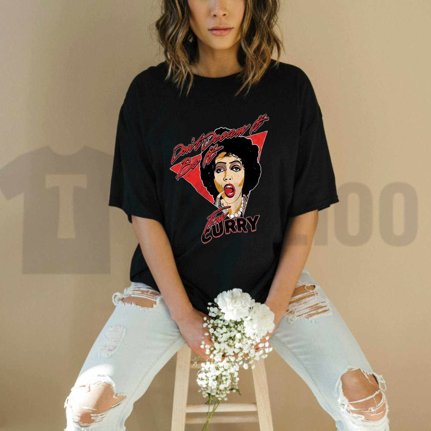 Vintage Tim Curry Portrait Shirt – Classic Cult Cinema Legend Graphic Apparel