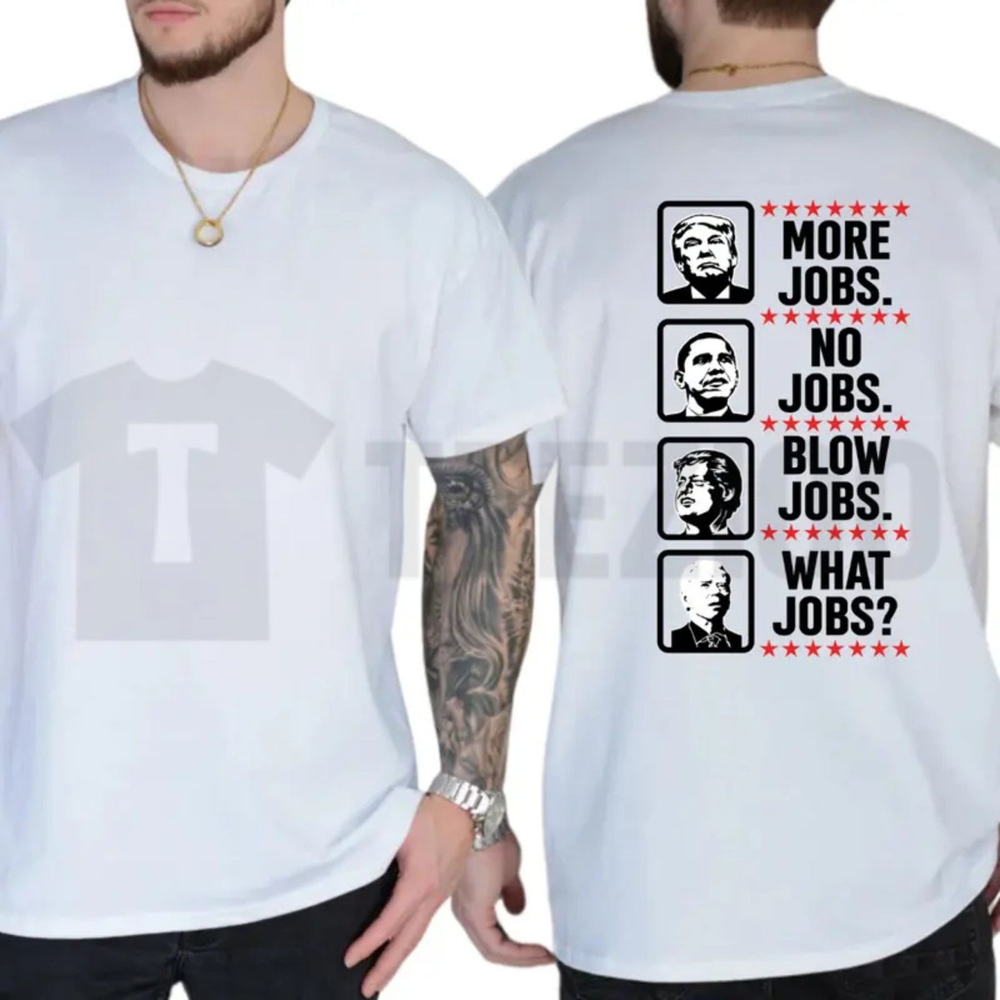 What Jobs Typography Funny Humorous Daily Statement Graphic T-Shirt