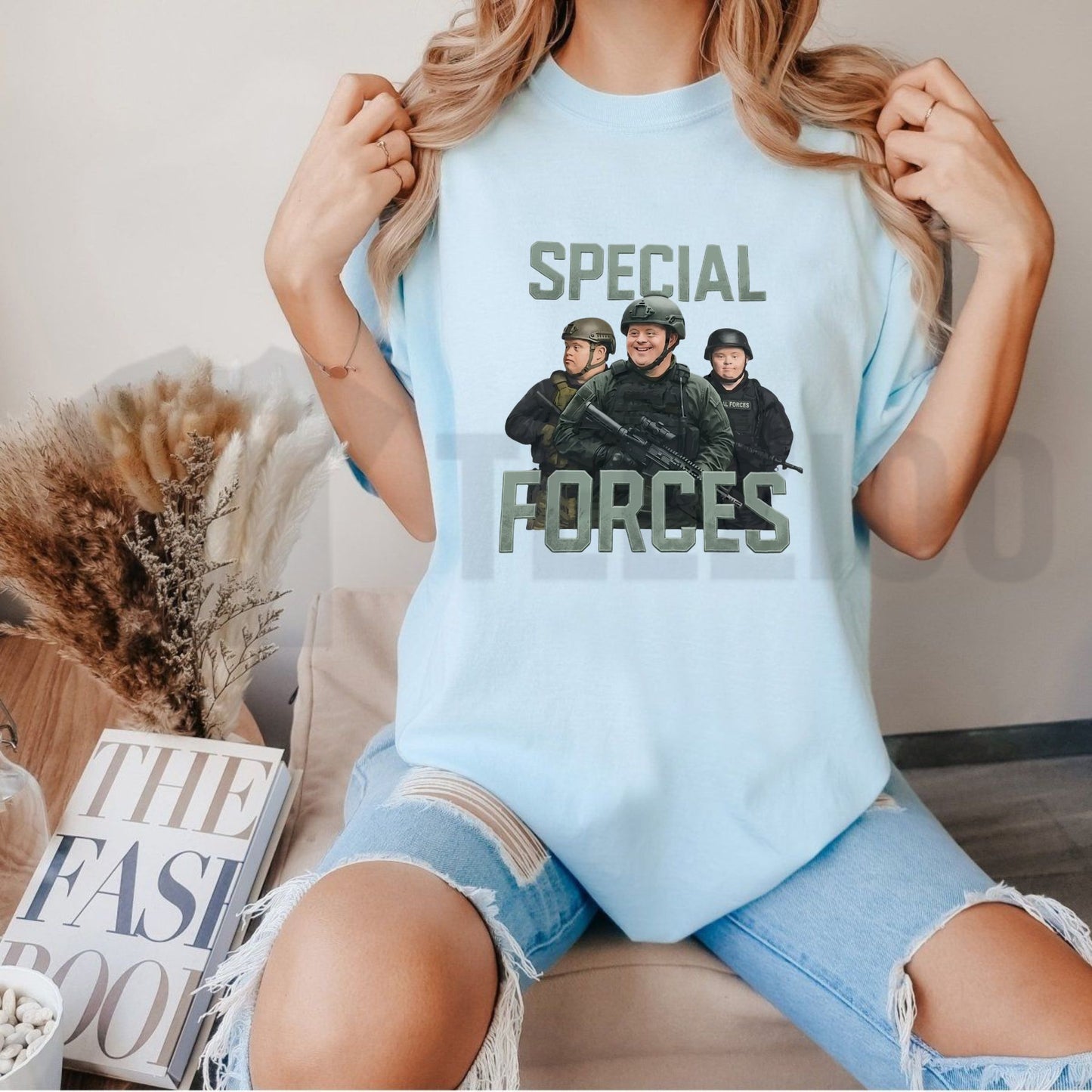 Funny Special Forces Meme Edgy Internet Humor Retro Graphic T-Shirt