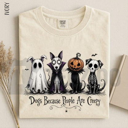 Funny Dog Lover Halloween Comfort Colors Retro Spooky Graphic Tee