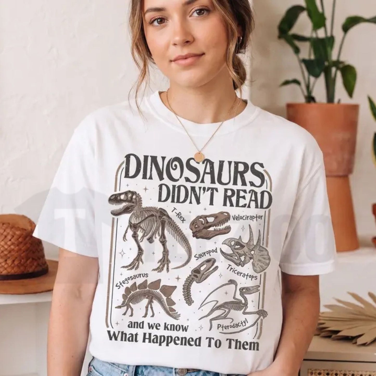 Dinosaurs Didn't Read Comfort Colors Shirt – Funny Teacher Literacy Graphic Tee