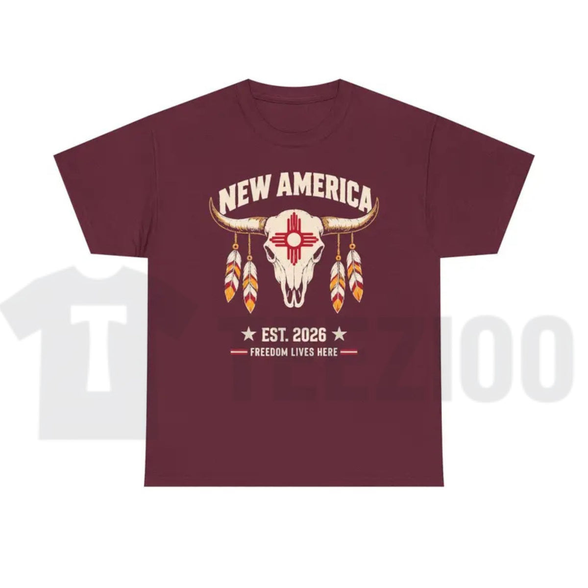 New Mexico Zia Symbol Pride Top – New America Graphic Southwestern Apparel