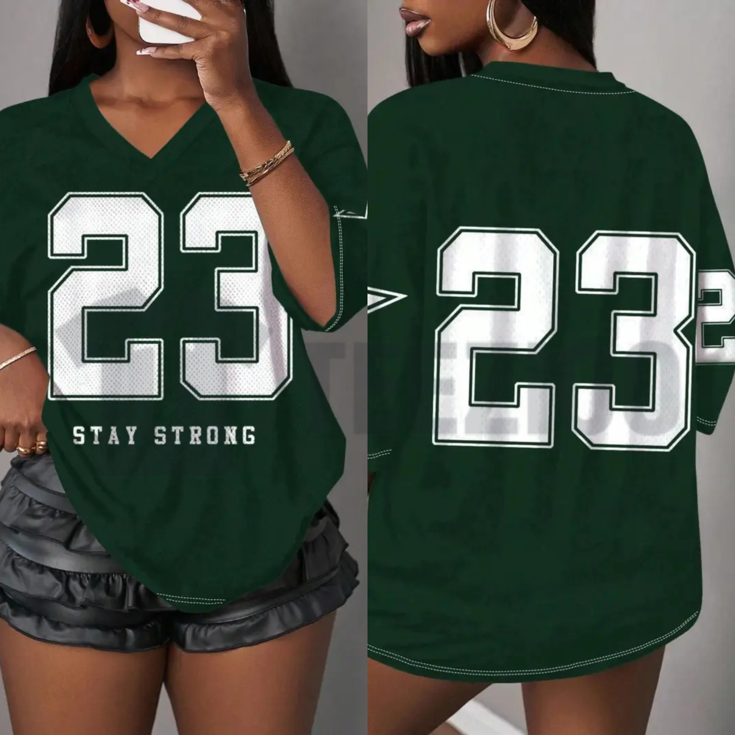 Women's Stay Strong Retro Mesh Sports T-shirt