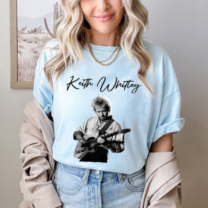 Keith Whiley "Music" Vintage Style T-Shirt – Retro Soulful Graphic Artist Tee, Premium 100% Cotton Indie Musician Top, Made in USA