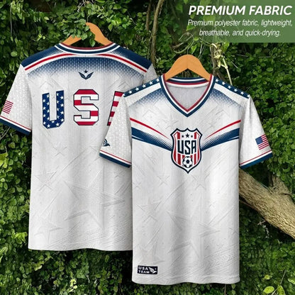 USA 2026 V-Neck Soccer Fan Jersey – Retro Football