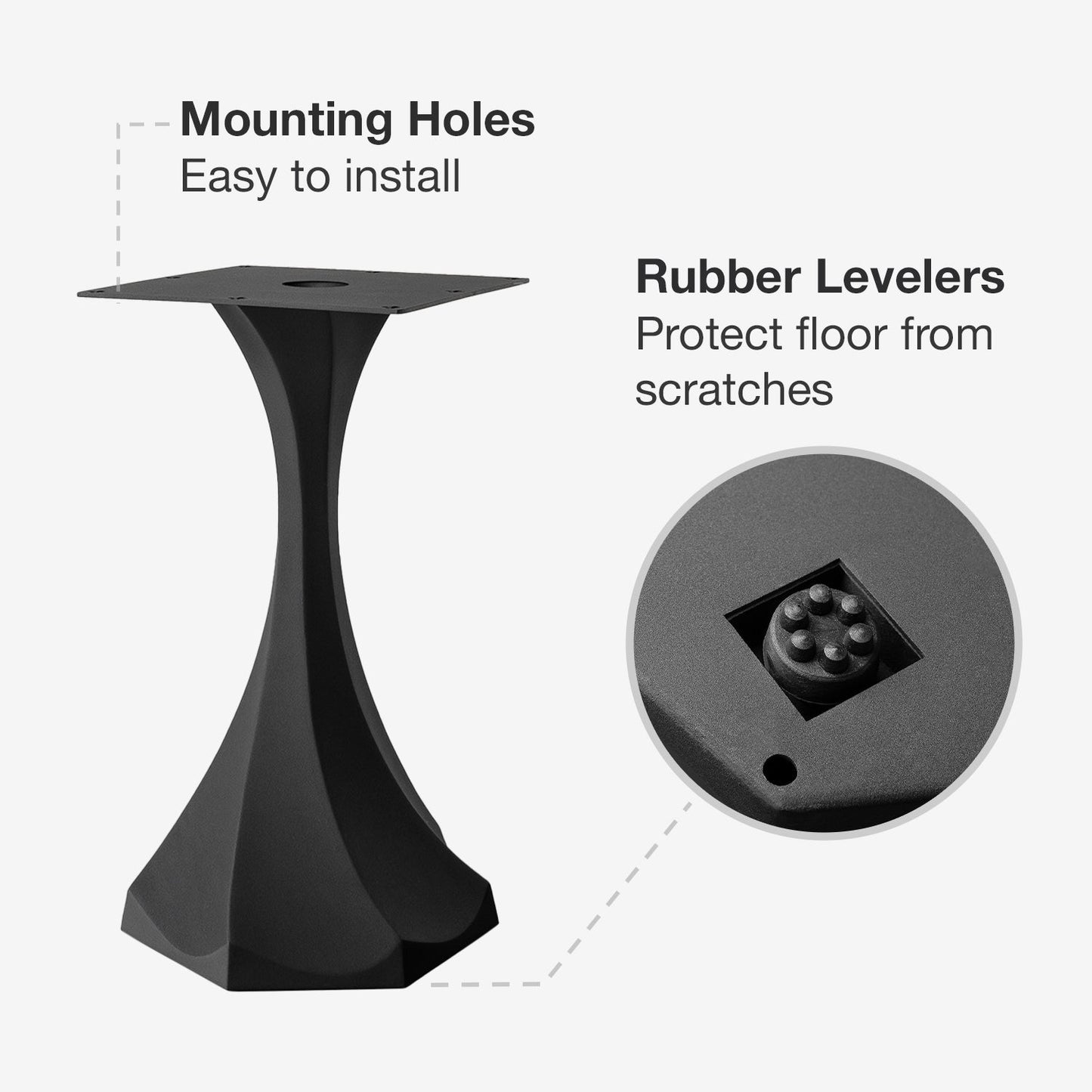 311S Lithe 28" H Tulip Dining Table Base - Small