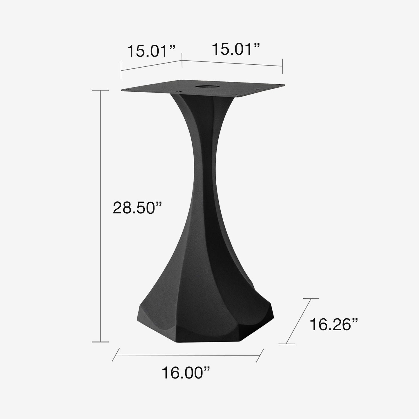 311S Lithe 28" H Tulip Dining Table Base - Small