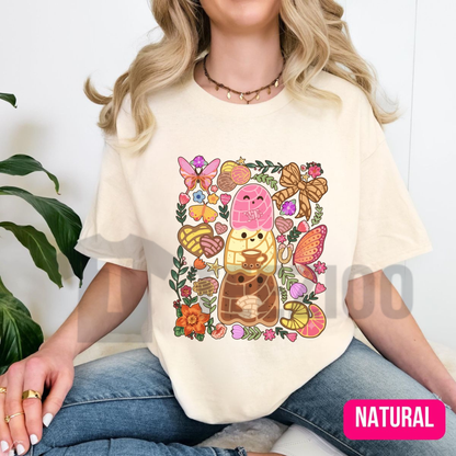 Pan-tasmas Ghost Mexican Conchas Shirt - Spooky Cute Halloween Pan Dulce Tee