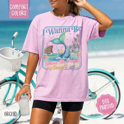 Comfort Colors® Mermaid Vibes Shirt – Trendy Ocean Graphic Summer Tee & Tank