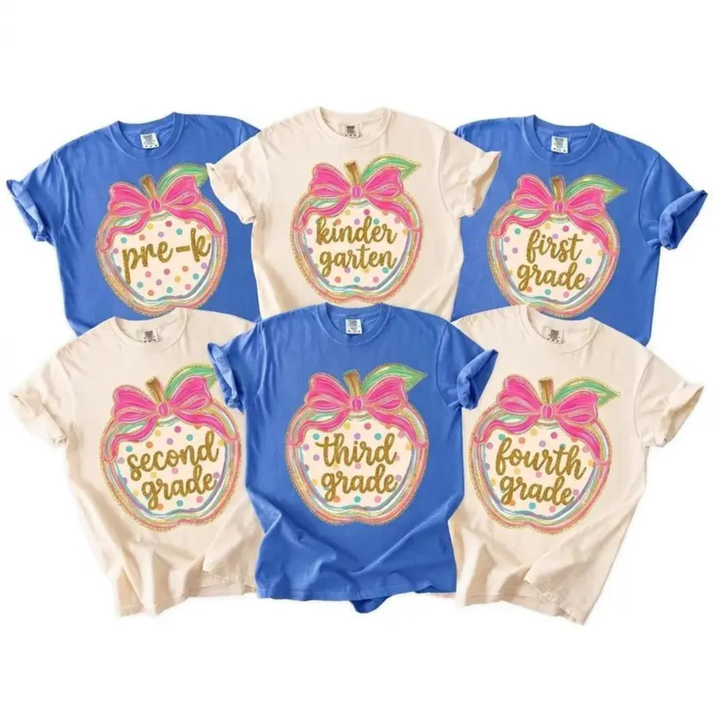 First Day of School Apple T-Shirt - Retro Teacher Graphic Tee