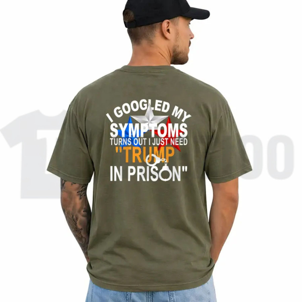Funny Political Top – I Googled My Symptoms Tr3mp Graphic Apparel