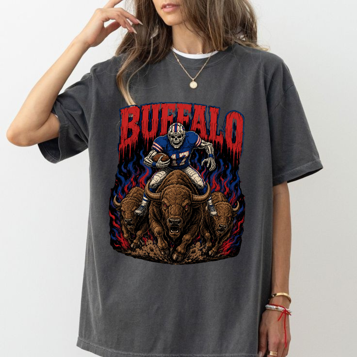 All 32 Teams Football Skull Shirt - Retro 90s Gridiron Graphic Tee