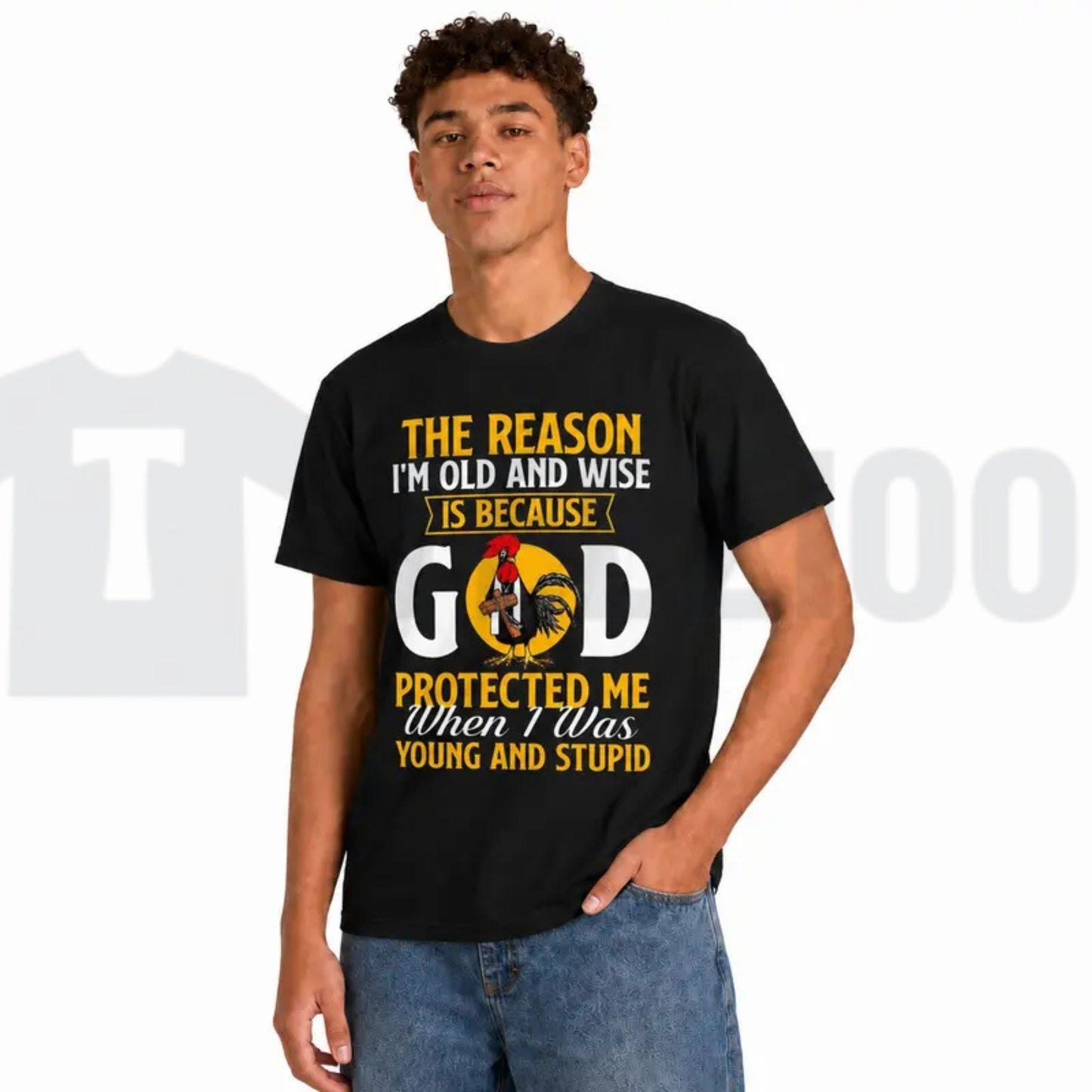 God Protected Me Faith Shirt – Funny Vintage Old and Wise Christian T-Shirt for Men & Women