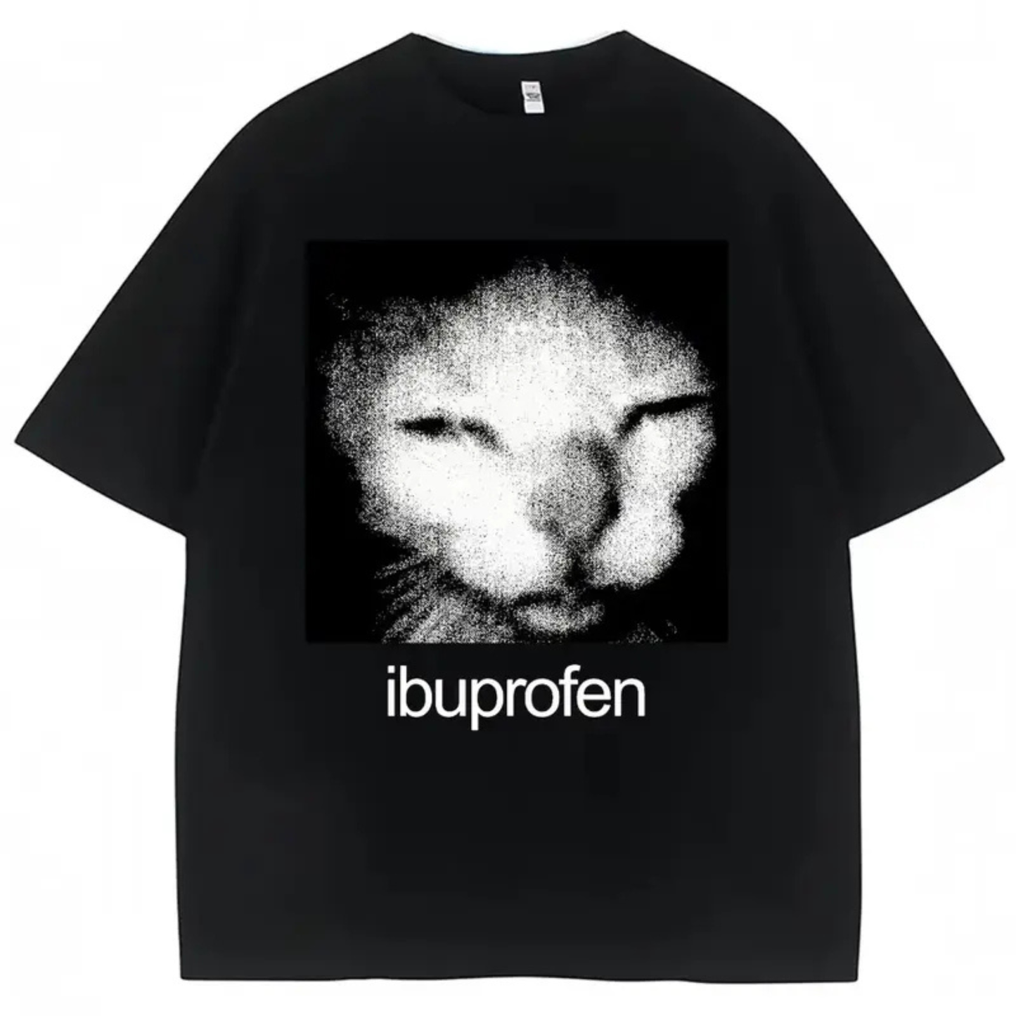 "Ibuprofen Cat" Retro Distressed Tee – Sarcastic Pet Humor Shirt