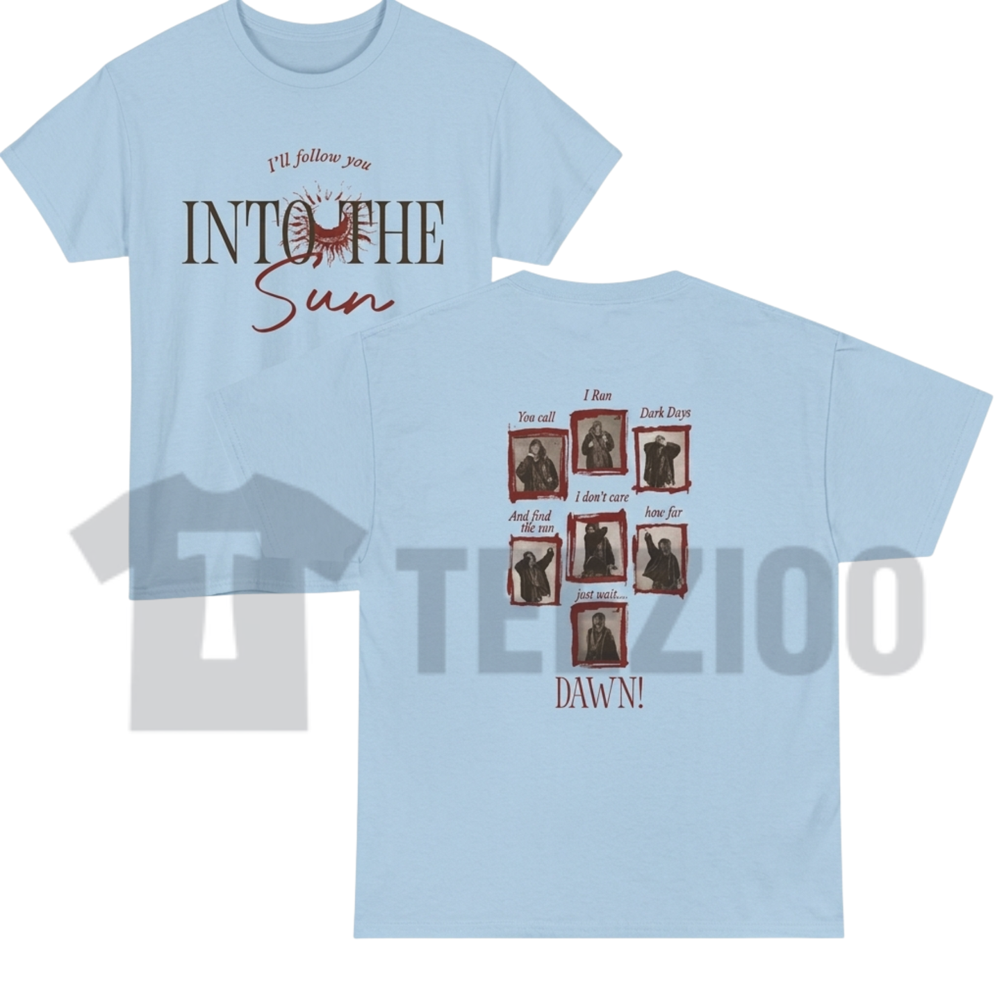 "Into The Sun" Kpop Tour Tee – Retro Cinematic Fan Graphic Shirt