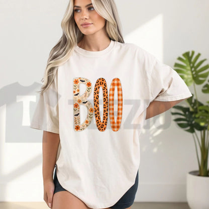 BOO Comfort Colors Shirt – Trendy Retro Halloween Tee