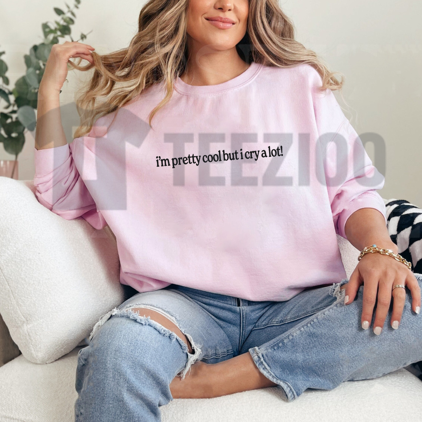 I'm Pretty Cool But I Cry A Lot Sweatshirt | Funny Crewneck