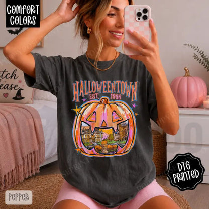 Halloweentown Comfort Colors Shirt – Trendy Autumn Fall Graphic Tee