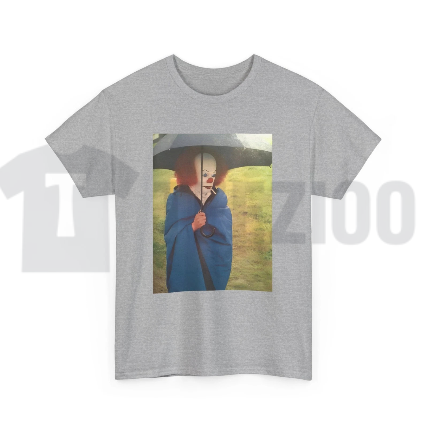 Tim Curry On IT Set Smoking Cigarette T-Shirt – Vintage Horror Movie Graphic Tee, Behind-The-Scenes Pennywise Shirt