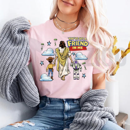Youve Got A Friend In Me Woody Buzz Tee – Retro Vintage Toy Story Mashup Shirt