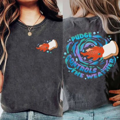 Funny Weather Fish T-Shirt – Cute Meme Graphic Tee, Quirky Humor Shirt, Unisex Cotton Top