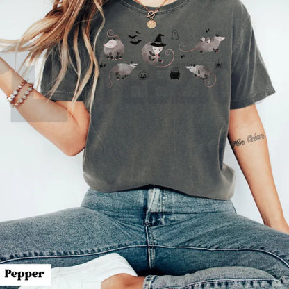 Comfort Colors Possum Halloween Shirt – Cute Spooky Opossum Graphic Tee