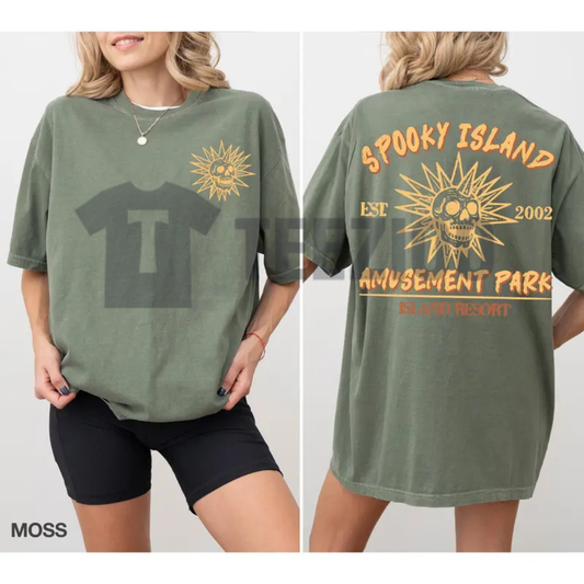 Comfort Colors® "Spooky Island" T-Shirt - Retro Y2K Halloween Graphic Tee