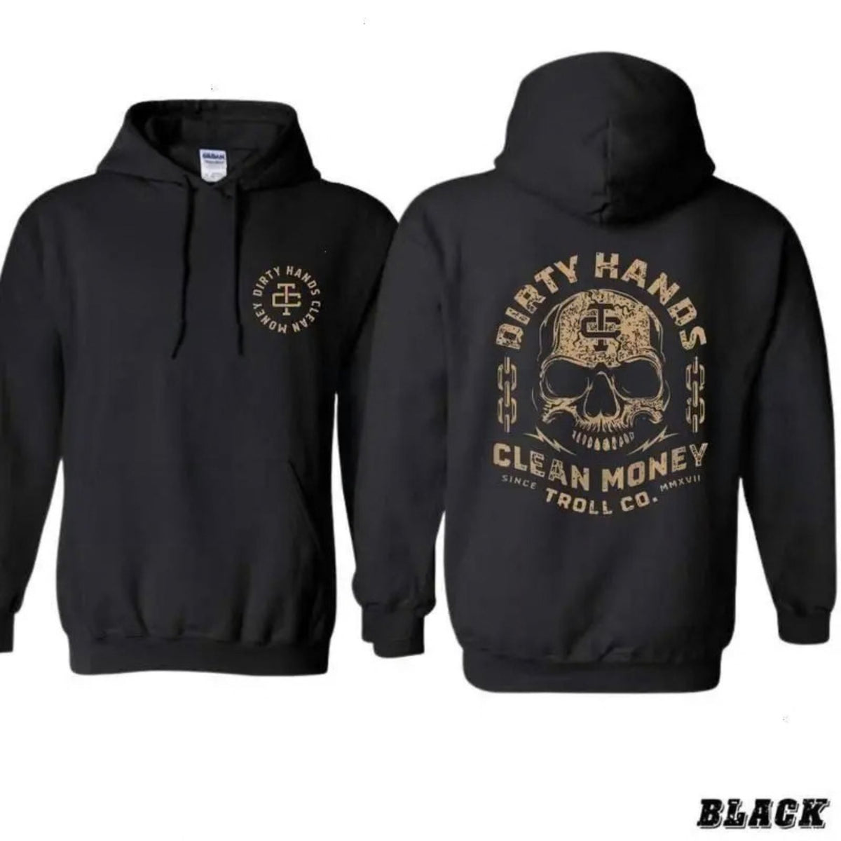 Bold Skull Graphic Pullover Hoodie – Edgy Streetwear Gothic Skeleton