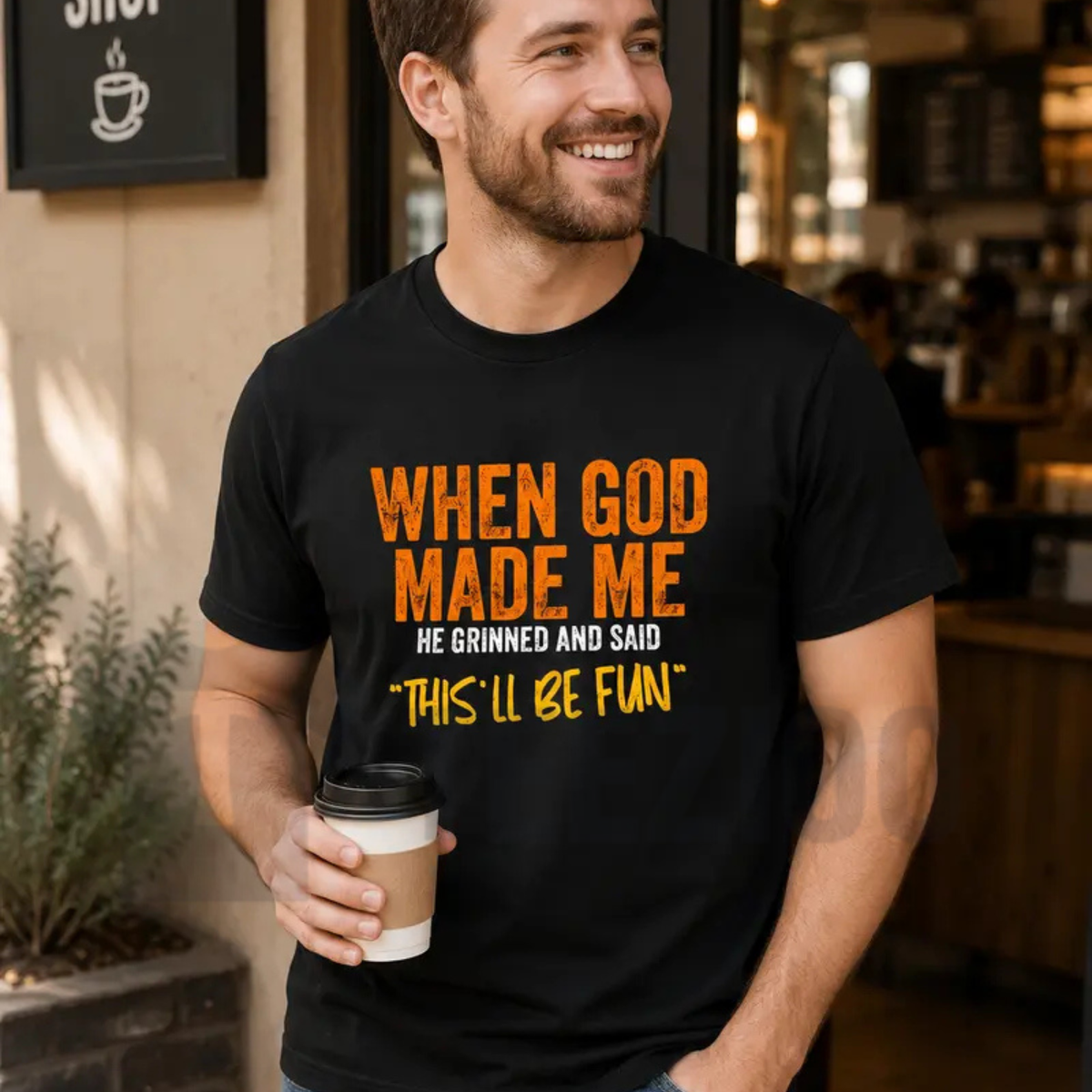 When The Universe Made Me Thisll Be Fun Shirt - Funny Positive Quote Graphic Tee