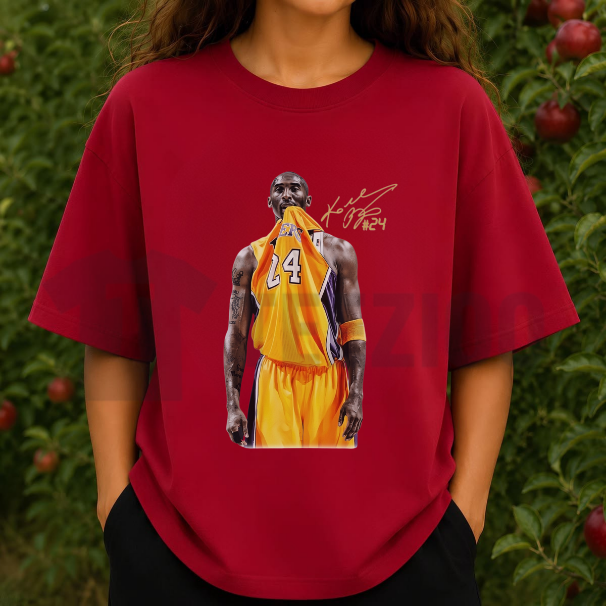 Retro Kobe Bite Character Shirt - Mamba Basketball Graphic Tee