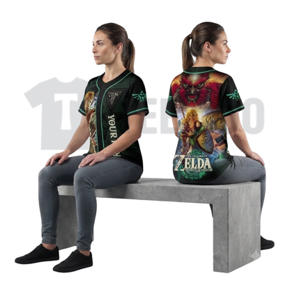 The Legend of Zelda 40th Anniversary Custom Name Baseball Jersey - Personalized Hyrule Fan Shirt