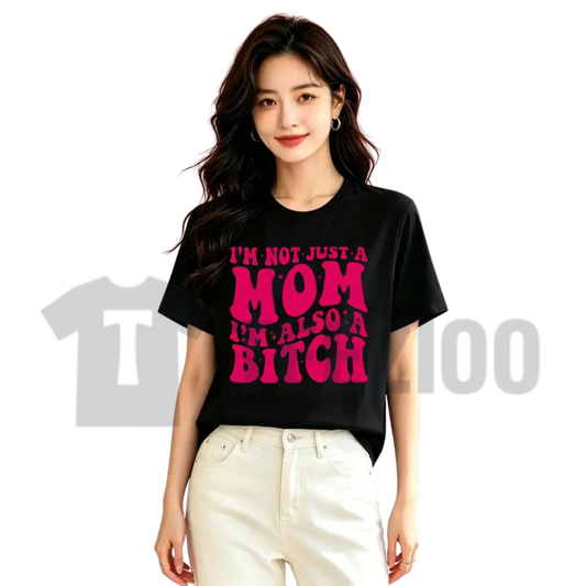 Retro Motherhood Satire Shirt – Bold Typography Mom Humor Tee