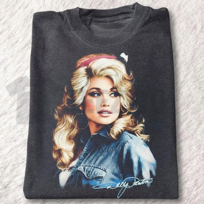 Vintage Dolly Parton Graphic Tee – 80s Retro Country Music Streetwear Shirt