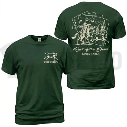 Kimes Ranch Luck Of The Draw T-Shirt – Western Rodeo Graphic Tee, Vintage Cowboy Shirt for Men & Women