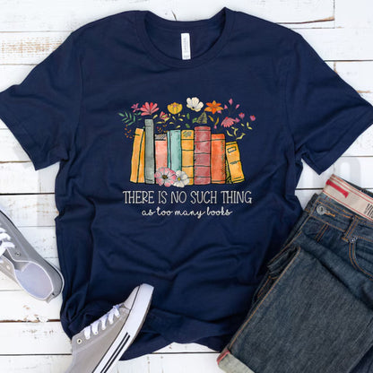 Floral Book Top – Bookworm Librarian Gift Graphic Apparel