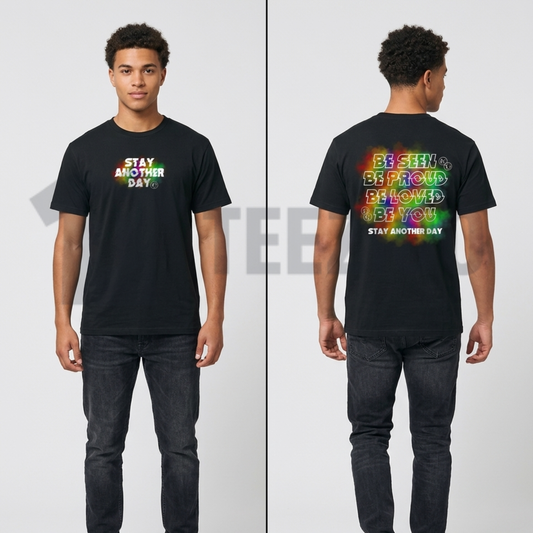 "Stay Another Day" Pride Month Exclusive 2026 T-Shirt – LGBTQ+ Mental Health Advocacy Graphic Tee