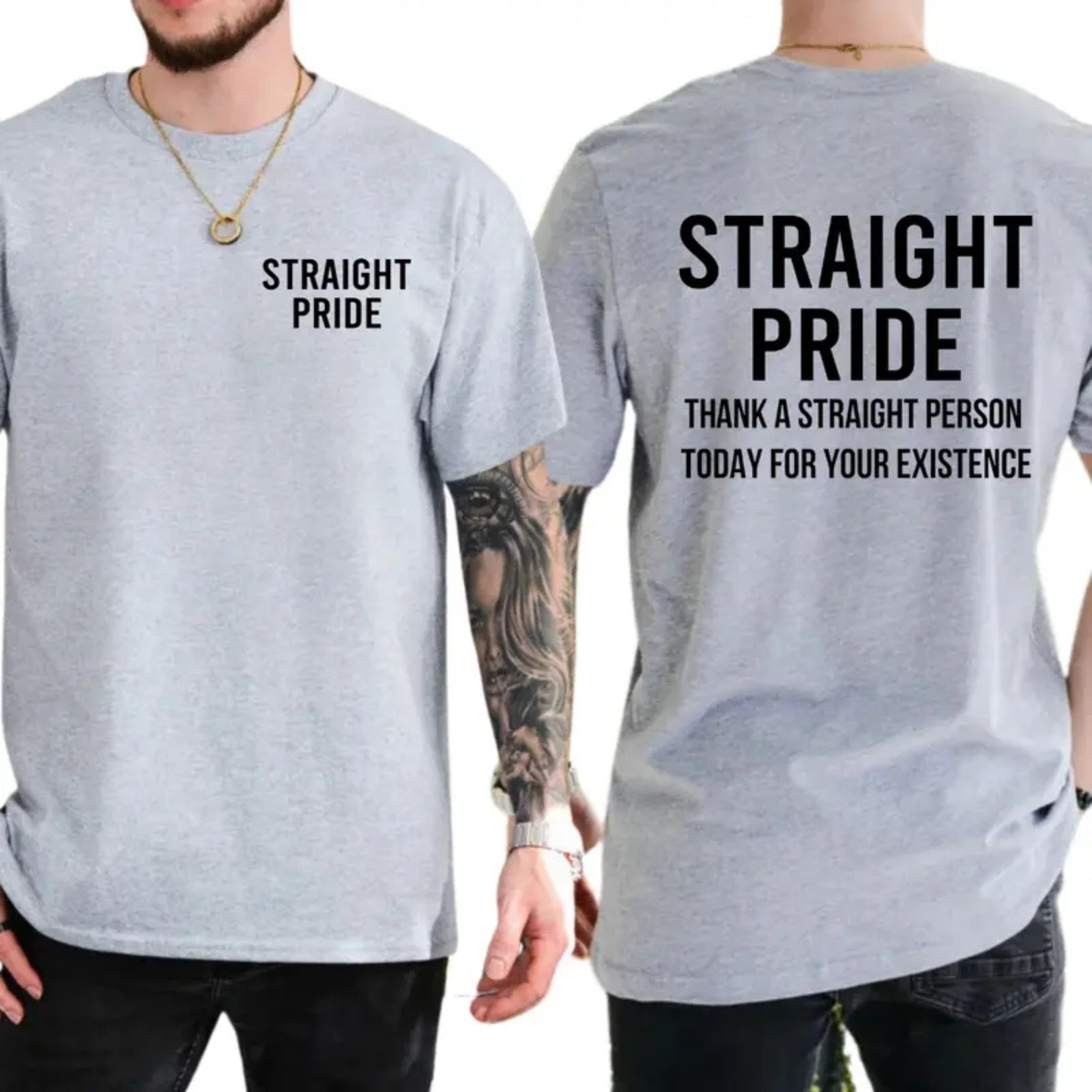 "Straight Pride" Sarcastic Tee – "Thank A Straight Person" Graphic Shirt