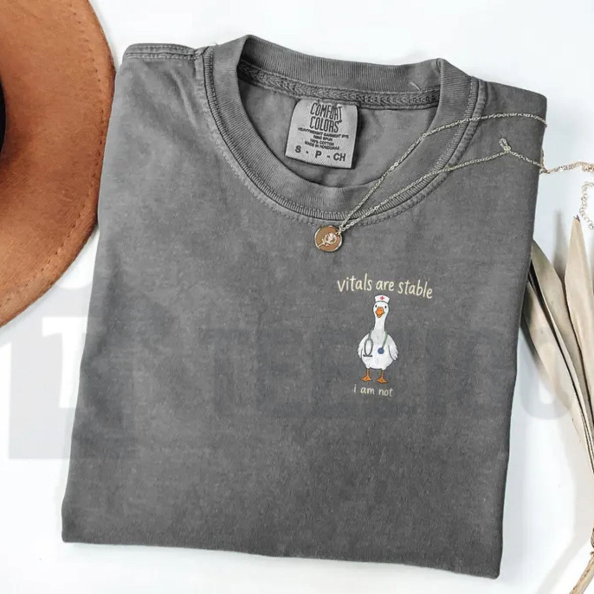 Funny Goose Nurse Vitals Are Stable Comfort Colors Shirt