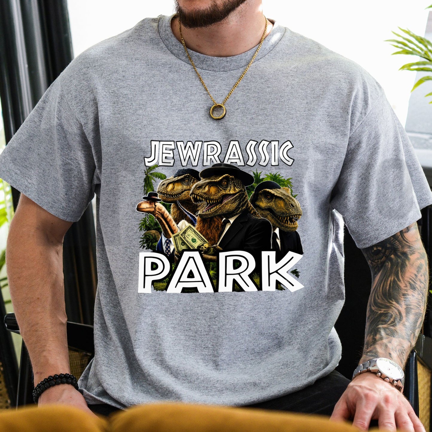 Jewrassic Park T-Shirt – Prehistoric Movie Parody Graphic Tee