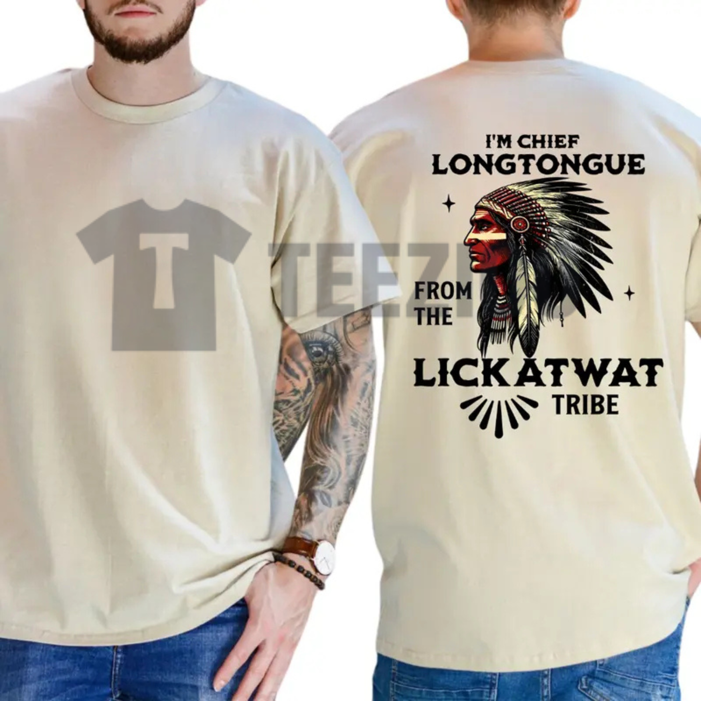 "Chief Longtongue" Funny Humor Shirt - Sarcastic Novelty Graphic Cotton Tee