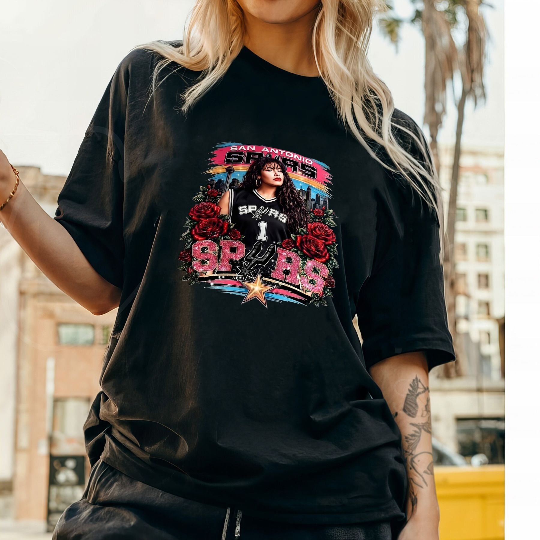 Selena Inspired Vintage T-Shirt – 90s Tejano Queen Retro Graphic