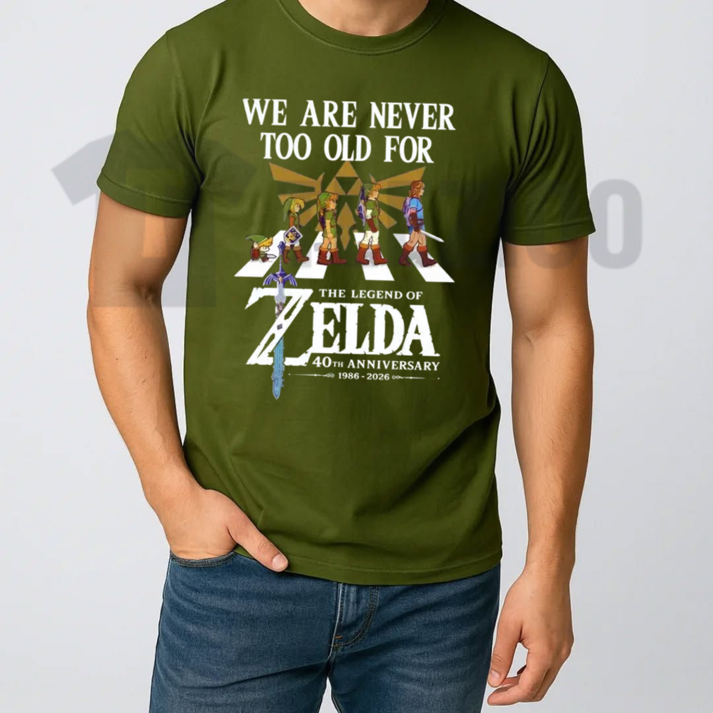 We Are Never Too Old For Legend Of Zelda 40th Anniversary 1986-2026 Shirt - Retro Gaming Tee