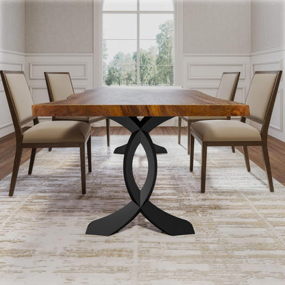 418 Curva 28" H Dining Table Curved Legs
