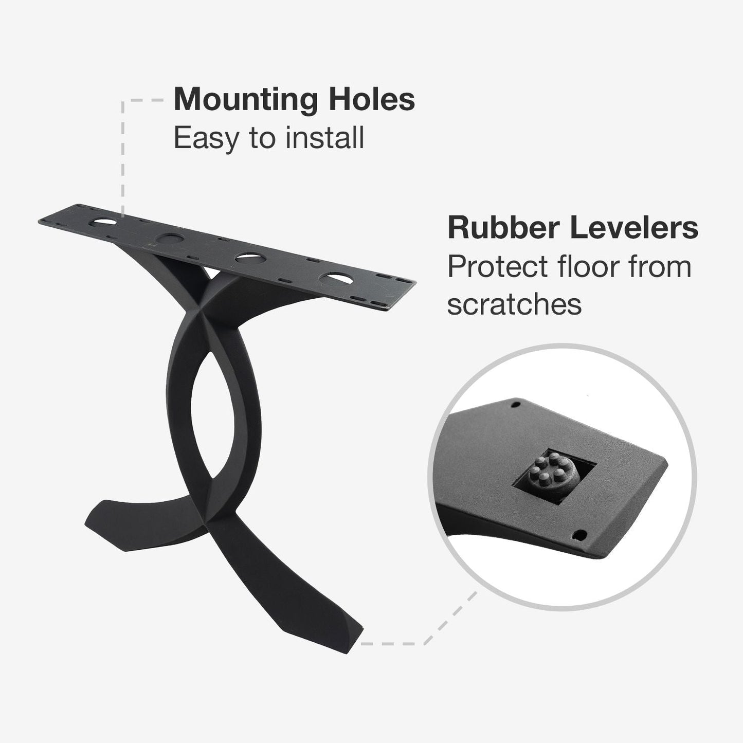 418 Curva 28" H Dining Table Curved Legs