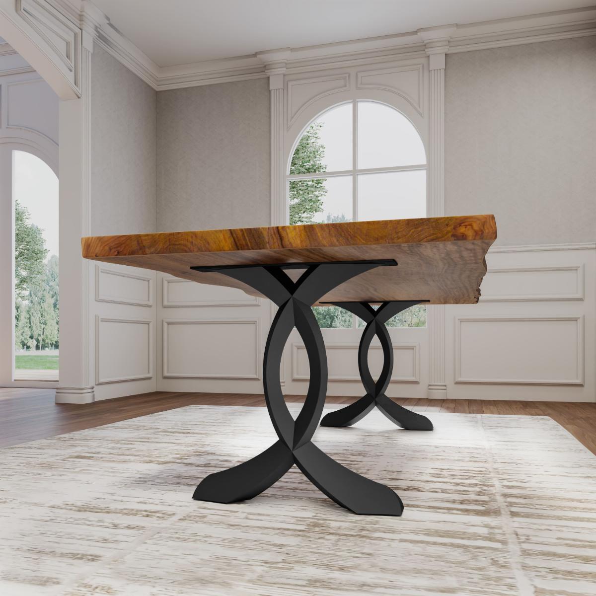 418 Curva 28" H Dining Table Curved Legs