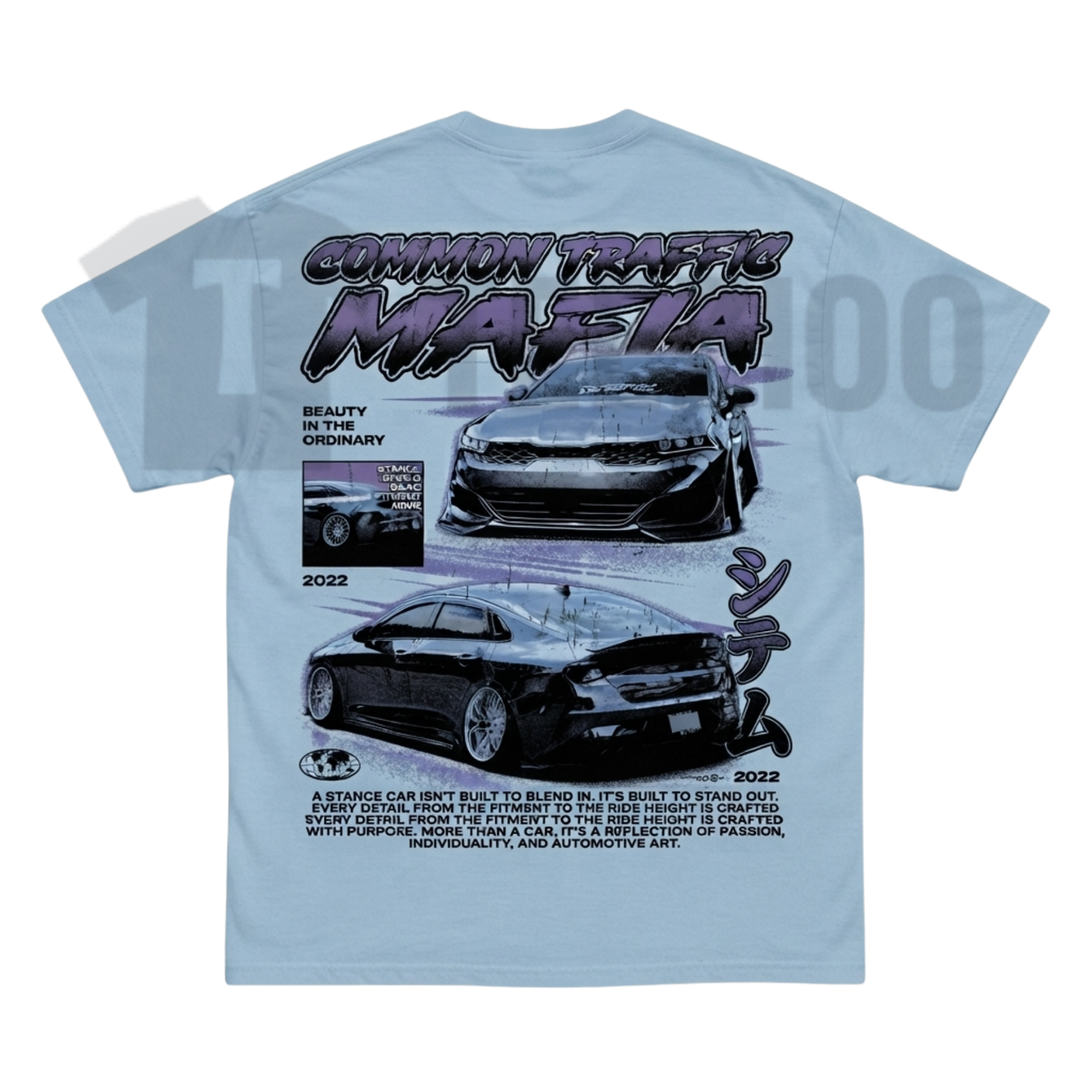 Common Traffic Mafia Stance Car Culture Back Print Shirt - JDM Automotive Graphic Tee