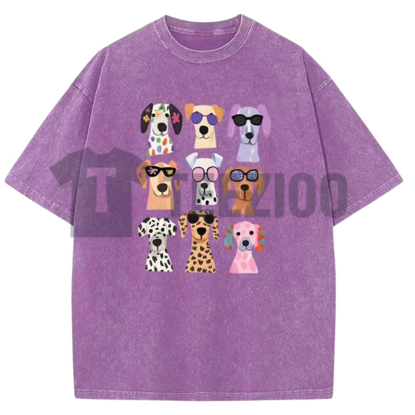 Cute Funny Dog Graphic T-Shirt - Goofy Canine Retro Meme Cotton Tee