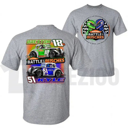 Battle Of The Busches Racing Vintage NASCAR Style Graphic T-Shirt